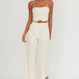 Breathless Wide Leg Pant Oat