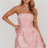 Melty Kisses Bow Mini Dress Pink