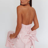 Melty Kisses Bow Back Maxi Dress Pink
