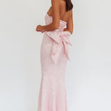 Melty Kisses Bow Back Maxi Dress Pink
