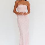 Melty Kisses Bow Back Maxi Dress Pink