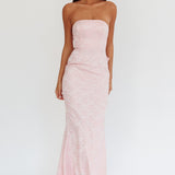 Melty Kisses Bow Back Maxi Dress Pink