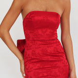 Melty Kisses Bow Back Maxi Dress Wine