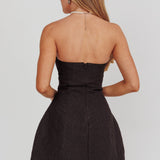 Melodic Strapless Mini Dress Black