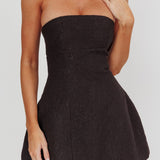 Melodic Strapless Mini Dress Black