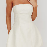 Melodic Strapless Mini Dress Cream