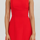 Opulent Sleeveless A-Line Mini Dress Red