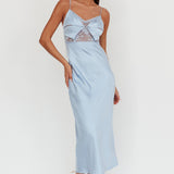 Impressions Lace Bodice Maxi Dress Blue
