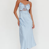 Impressions Lace Bodice Maxi Dress Blue