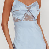 Impressions Lace Bodice Maxi Dress Blue
