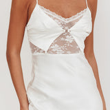 Impressions Lace Bodice Maxi Dress White