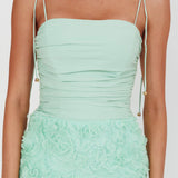 Love & Honor Textured Floral Maxi Dress Sage