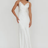 Our Story Surplice Neckline Maxi Dress Off White