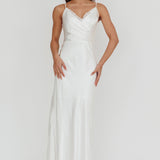 Our Story Surplice Neckline Maxi Dress Off White