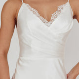 Our Story Surplice Neckline Maxi Dress Off White