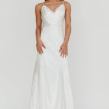Our Story Surplice Neckline Maxi Dress Off White