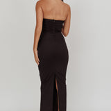 Scout Halterneck Ruched Maxi Dress Black