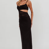 Romany Cut-Out Waist Maxi Dress Black