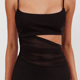 Romany Cut-Out Waist Maxi Dress Black