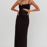 Romany Cut-Out Waist Maxi Dress Black