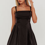 Night Rider Fit And Flare Mini Dress Black