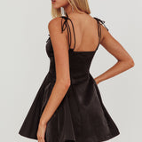 Night Rider Fit And Flare Mini Dress Black