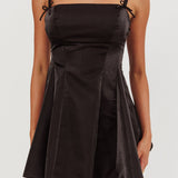 Night Rider Fit And Flare Mini Dress Black