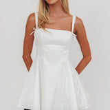 Night Rider Fit And Flare Mini Dress White