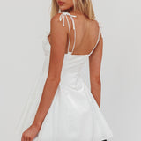 Night Rider Fit And Flare Mini Dress White