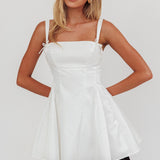Night Rider Fit And Flare Mini Dress White