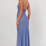 Unravel Floral Maxi Dress Blue