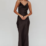 Noreen Cut-Out Back Maxi Dress Black