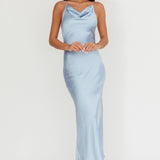 Noreen Cut-Out Back Maxi Dress Blue
