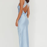 Noreen Cut-Out Back Maxi Dress Blue