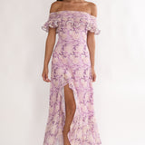 Moonlit Magic Off-Shoulder Maxi Dress Floral Dress