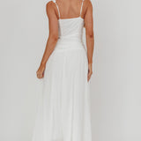 First Dates Waist Cut-Out Maxi Dress White