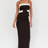 Switched On Column Maxi Skirt Black