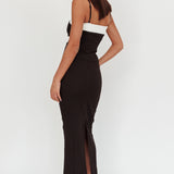Switched On Column Maxi Skirt Black