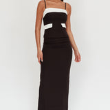 Switched On Column Maxi Skirt Black