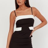 Switched On Faux Pocket Cami Top Black