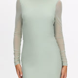 Lustre Long Sleeve Open Back Maxi Dress Sage