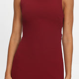 Lights On Asymmetric Hem Maxi Dress Wine