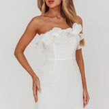 Norah Strapless Mini Dress White