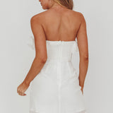 Norah Strapless Mini Dress White