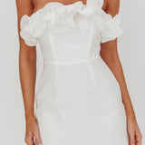 Norah Strapless Mini Dress White