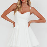 Scully Frill Trim A-Line Mini Dress White