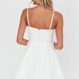 Scully Frill Trim A-Line Mini Dress White