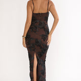 Kaela Cami Maxi Dress Embellished Chocolate