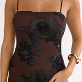 Kaela Cami Maxi Dress Embellished Chocolate