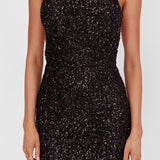 Helsi Backless Mini Dress Sequin Black